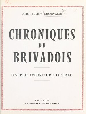 cover image of Chroniques du Brivadois